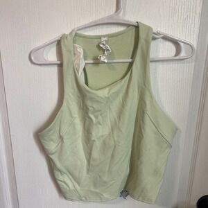 Lululemon Workout Tank Top Built-In Bra Shelf Racerback Athletic Green‎ 12